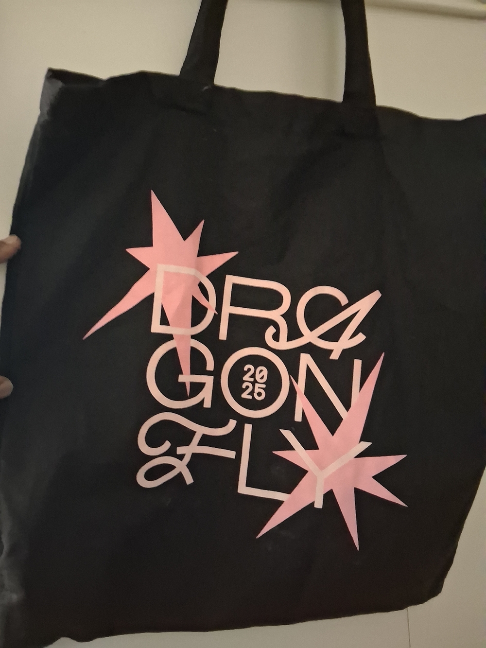 DRAGONFLY Pink Graphic Tote Bag